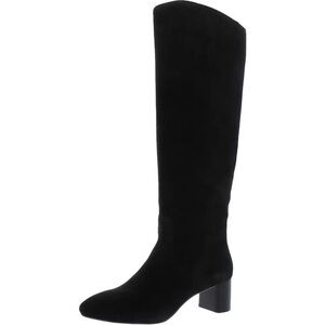 Loeffler Randall Black Ankle Boots Sleek Suede Block Heel